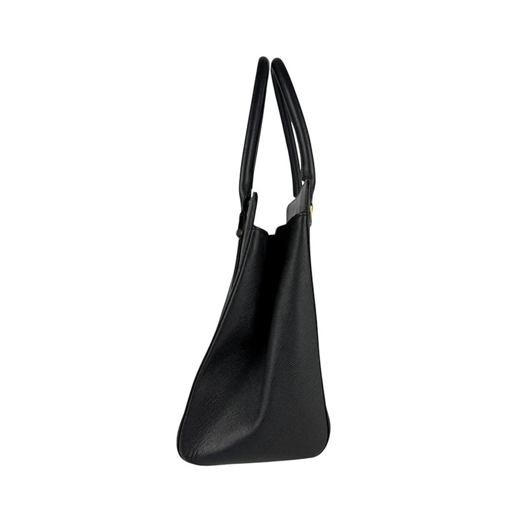Burberry silver black leather handbag